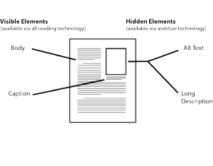 Diagram of visible elements and hidden elements